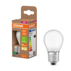 OSRAM Led Pærer>LED-pære dråbe E27 1,2W mat 2.700K 255lm