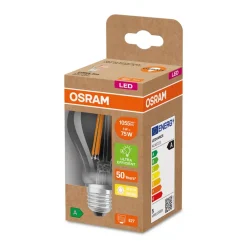 OSRAM LED-pære E27 A60 5 W 1.055lm 3.000 K klar