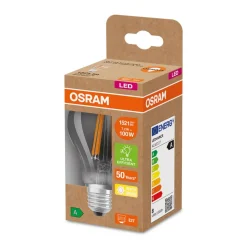 LED-pære E27 A60 7,2 W 1.521lm 3.000 K klar^OSRAM Discount