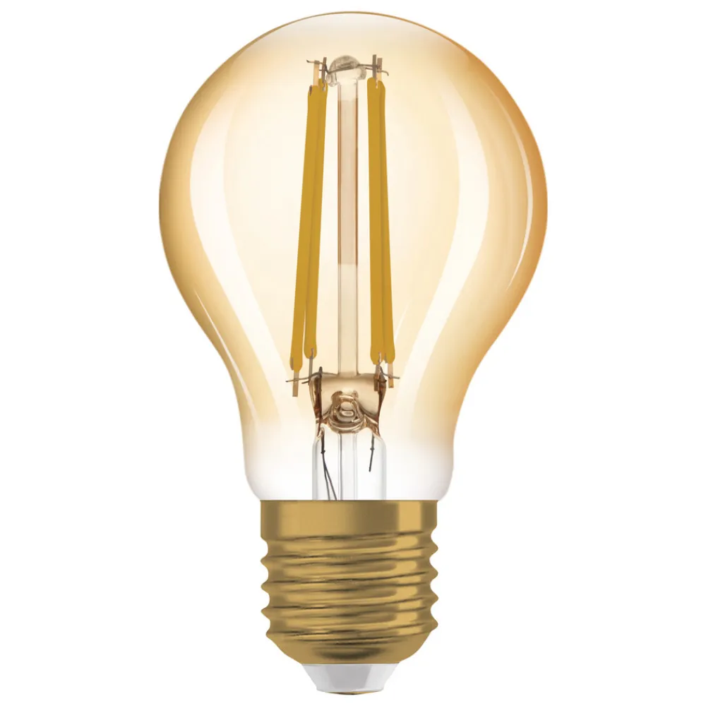OSRAM Filament Pære|Led Pærer>LED-pære E27 Vintage 1906 6,5W 2.400K guld