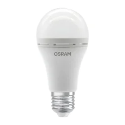 OSRAM Led Pærer>LED-pære E27 8W mat 4000K genopladeligt batteri nødlys