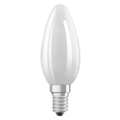 OSRAM Led Pærer>LED-pære stearinlys mat E14 1,2W 2700K 255lm