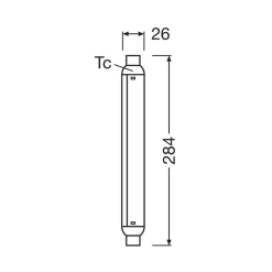 OSRAM Led Pærer>LED-pærerør S15, S19, 28,4 cm, 7 W, 2.700 K