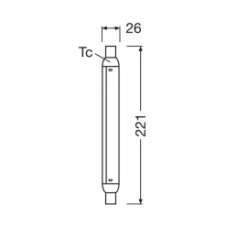 OSRAM Led Pærer>LED-pærerør S15, S19, 22,1 cm, 4 W, 2.700 K
