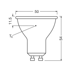 OSRAM LED-reflektorpære GU10 6,9W 60° 840 klar