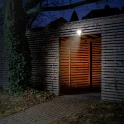 OSRAM LED-sensor-udendørs spotlampe ENDURA PRO FLOOD, grå, 27 W