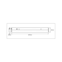 OSRAM LED-sensor-underskabslampe LINEAR FLAT, 3.000 K sølv