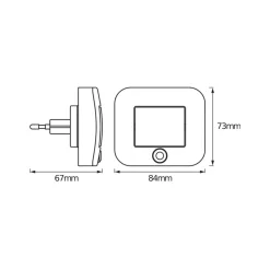 Børn OSRAM LED-stikkontakt-natlampe LUNETTA HALL PIR-sensor hvid