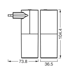 Børn OSRAM LED-stikkontakt-natlampe LUNETTA FLARE sort Sensor