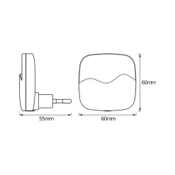 Børn OSRAM Natlys>LED-stikkontakt-natlampe LUNETTA WAVE, hvid, sensor