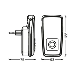 Børn OSRAM LED-stikkontaktnattelys LUNETTA TORCH hvid Akku mobil