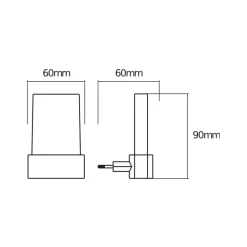 LED-stikkontaktnattelys LUNETTA SHINE, RGBW, hvid^OSRAM Best