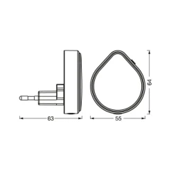 LED-stikkontaktnattelys LUNETTA RAINDROP, sensor, dæmpbar^OSRAM Outlet