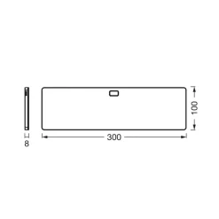 OSRAM LED-underskabsbelysning panel 30 x 10 cm sort CCT dæmpbar
