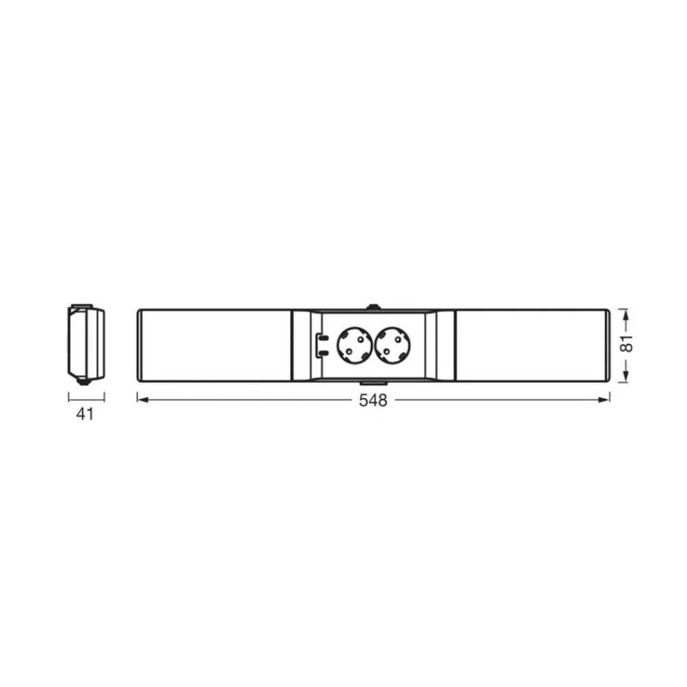 OSRAM Underskabsbelysning>LED-underskabsbelysning Socket sort 3.000K dæmpbar stikkontakter