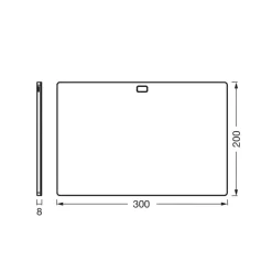 OSRAM LED-underskabsbelysning Panel 30 x 20 cm hvid CCT dæmpbar