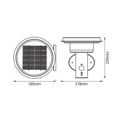 LED-væglampe ENDURA STYLE SOLAR DOUBLE CIRCLE sort^OSRAM Sale