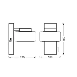 OSRAM Væg- Og Spejllamper|Væglamper>LED-væglampe ORBIS FLAME, krom, metal, IP44, CCT