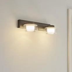 OSRAM Væg- Og Spejllamper>LED-væglampe ORBIS FLAME, sort, 2 lyskilder, CCT IP44