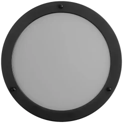 loftlampe BATHROOM, sort Ø 31 cm metal/glas IP44^OSRAM Best