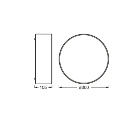 OSRAM loftlampe ORBIS PARIS, brun, Ø 30 cm, tekstil, E27