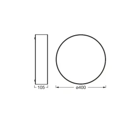OSRAM loftlampe ORBIS PARIS, sort, Ø 40 cm tekstil E27