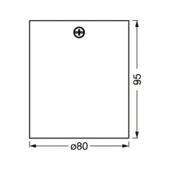 OSRAM loftspot ROUND, sort, Ø 8 cm, metal, GU10