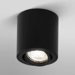 OSRAM loftspot ROUND, sort, Ø 8 cm, metal, GU10