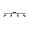 OSRAM Spotlights>loftspotter, sort 4 lyskilder Metal GU10-LED 927 dæmpbar