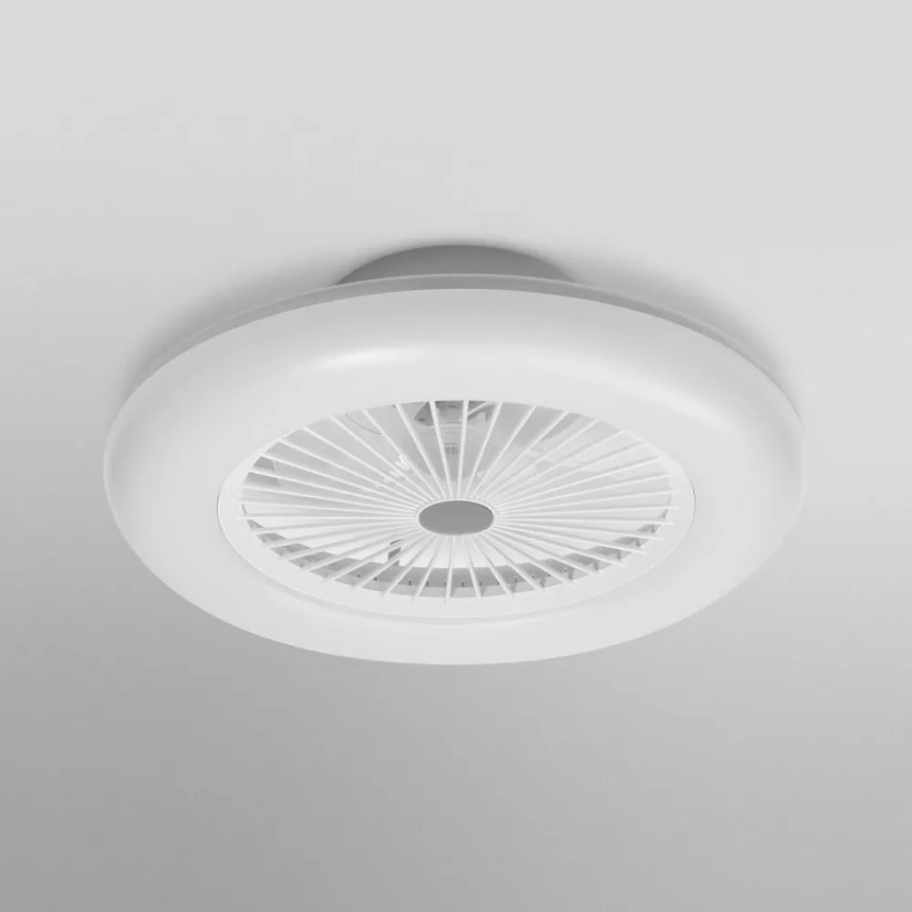 OSRAM SMART+ Loftventilatorer>WiFi LED-loftventilator ROUND hvid, lydsvag, 55 cm