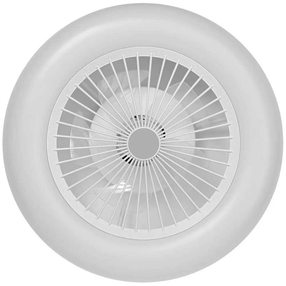 OSRAM SMART+ Loftventilatorer>WiFi LED-loftventilator ROUND hvid, lydsvag, 55 cm