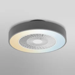 OSRAM SMART+ WiFi LED-loftventilator CYLINDER, grå, støjsvag