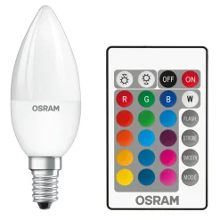 Star+ LED-pære E14 4,2 W kerte mat fjernbet.^OSRAM Discount
