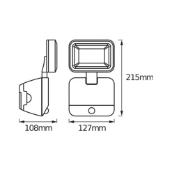 OSRAM udendørs LED-spot DOUBLE 1 lyskilde sort Sensor Batteri