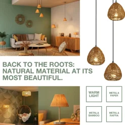 væglampe Decor Paper Drop, papir, beige, E27^OSRAM Clearance