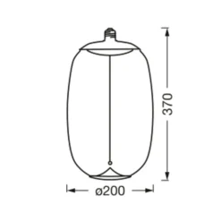 Vintage 1906 Big Elipse Oval, ravgul E27 827 glødetråd^OSRAM Clearance