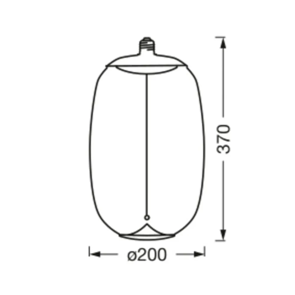Vintage 1906 Big Elipse Oval, ravgul E27 827 glødetråd^OSRAM Clearance