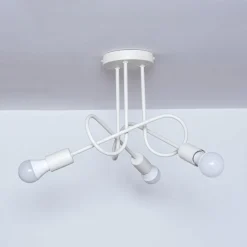 HELAM Oxford loftlampe, sand, Ø 44 cm, metal, 3 lyskilder, E27