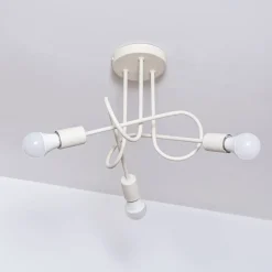 HELAM Oxford loftlampe, sand, Ø 44 cm, metal, 3 lyskilder, E27