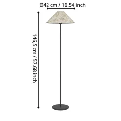 EGLO Oxpark gulvlampe, 146,5 cm, grøn/hvid/sort