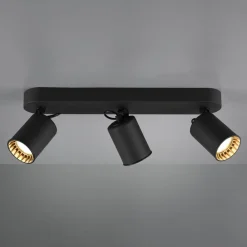 Trio Lighting Pago loftspot, 3 lyskilder, sort