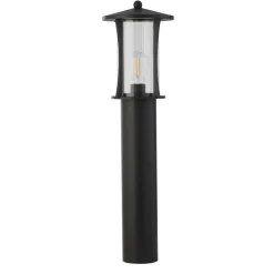 Pagode pullert, IP44, sort, højde 73 cm, metal^Searchlight Best
