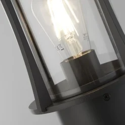 Pagode pullert, IP44, sort, højde 73 cm, metal^Searchlight Best