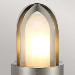 Elstead Sokkellamper>Paignton sokkellampe af rustfrit stål, sølv