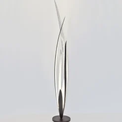 Holländer Gulvlamper|Gulvlamper>Palustre - gulvlampe i sort-brunt-sølv