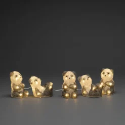 Konstsmide Season Pandabjørn LED-lysfigur, 5 stk som kæde