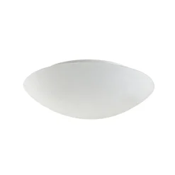 Pandora loftlampe, Ø 46 cm, glas, hvid^Fabas Luce Discount