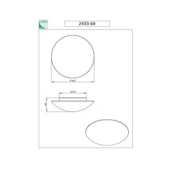 Pandora loftlampe, Ø 46 cm, glas, hvid^Fabas Luce Discount