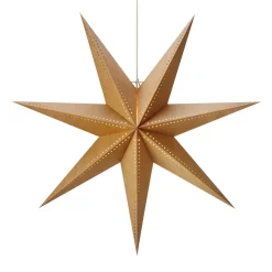 Markslöjd Julestjerner>Papirstjerne Kiara, brun, E14, højde 75 cm