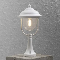 Parma sokkellampe, hvid^Konstsmide Best